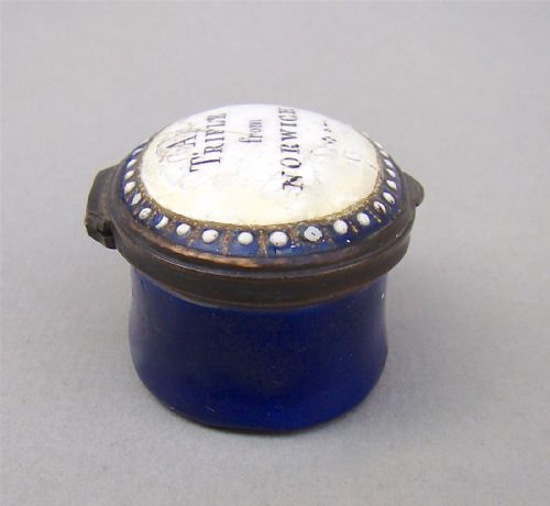 fig 2. GEORGIAN BILSTON ENAMEL PATCH BOX, CIRCA 1780