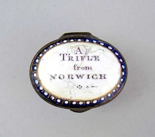 Georgian Bilston Enamel Patch Box, Circa 1780