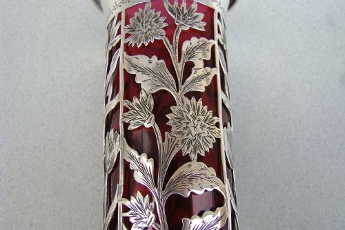 fig 1. ART NOUVEAU PIERCED SILVER VASE BY SAUNDERS & SHEPHERD, BIRMINGHAM 1905
