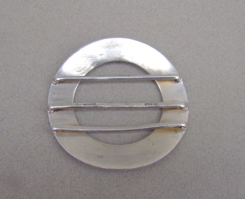 fig 1. SILVER & GUILLOCHE ENAMEL BELT BUCKLE, CIRCA 1910