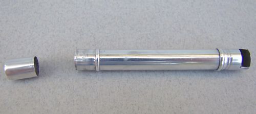 fig 1. NOVELTY GEORGE V SILVER SACCHARIN DISPENSER BY WILLIAM VALE & SONS, BIRMINGHAM 1917