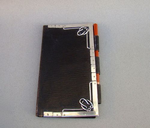fig 1. VICTORIAN SILVER MOUNTED SMALL LEATHER WALLET/NOTE BOOK, LONDON 1899