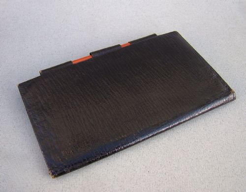 fig 2. VICTORIAN SILVER MOUNTED SMALL LEATHER WALLET/NOTE BOOK, LONDON 1899
