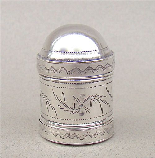 Georgian Silver Nutmeg Grater by Samuel Pemberton. Birmingham 1795