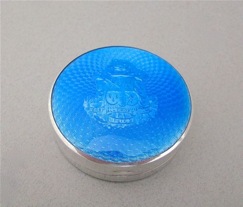 Masonic Guilloche Enamel Compact by the Daniel Manufacturing Company, Birmingham, 1928
