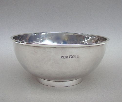 Arts & Craft Spot-hammered Silver Sugar Bowl by Marples & Co, Sheffield 1907