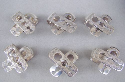 fig 3. CASED SET OF SIX VICTORIAN SILVER PLATED NUMBERED NAPKIN RINGS, CIRCA 1870