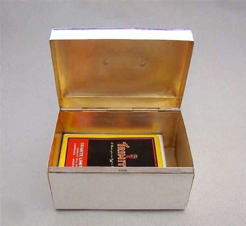 fig 2. EDWARDIAN SOLID SILVER BRIDGE BOX BY STOKES & IRELAND, CHESTER 1902