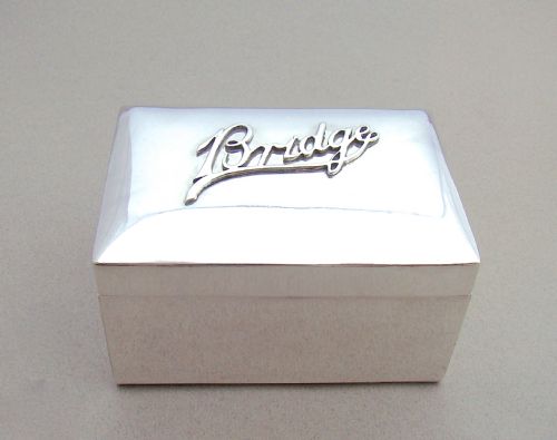 fig 1. EDWARDIAN SOLID SILVER BRIDGE BOX BY STOKES & IRELAND, CHESTER 1902