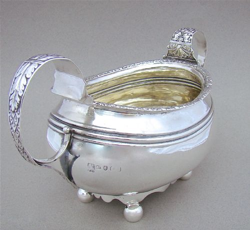 fig 1. GEORGIAN SILVER SUGAR BASIN BY ALICE & GEORGE BURROWS, LONDON 1818