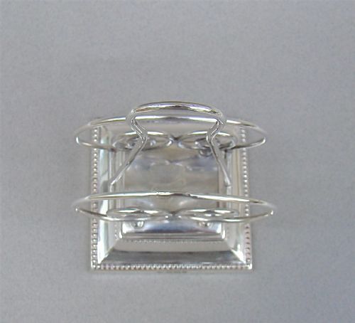 fig 2. VICTORIAN SOLID SILVER WIREWORK LETTER RACK BY MARTIN HALL & CO, SHEFFIELD 1897