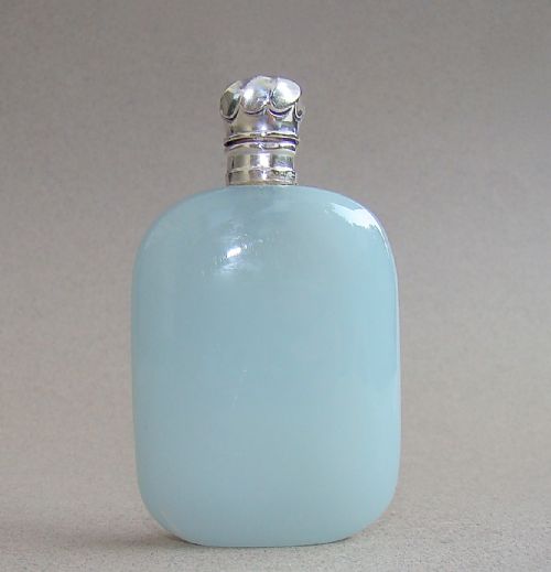 Victorian Silver Mounted Jade Scent Bottle, Circa 1890