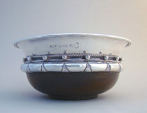 fig 2. ARTS & CRAFT SILVER MAZER BOWL BY A. E. JONES, BIRMINGHAM 1935