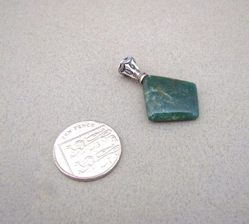 fig 1. EARLY VICTORIAN SILVER MOUNTED HARD STONE DESK SEAL , CIRCA 1850