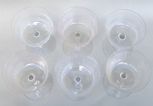 fig 2. SET OF SIX EDWARDIAN PALL MALL CHAMPAGNE GLASSES, CIRCA 1910