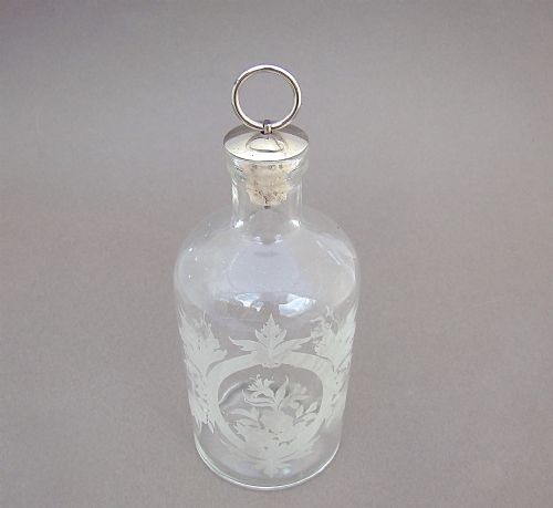 fig 1. FRENCH ETCHED GLASS COLOGNE BOTTLE, CIRCA 1910