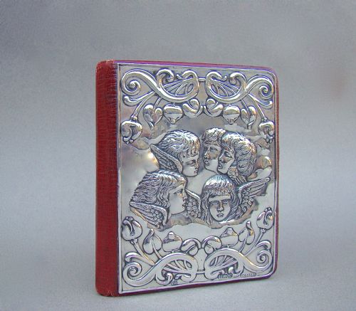 Edwardian Silver Reynolds Angels Address Book by Myatt & Co, Birmingham 1905