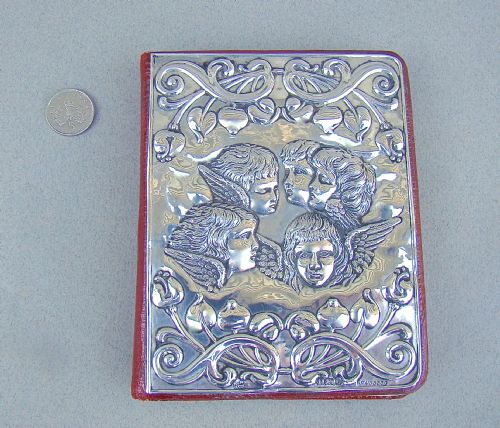 fig 2. EDWARDIAN SILVER REYNOLDS ANGELS ADDRESS BOOK BY MYATT & CO, BIRMINGHAM 1905