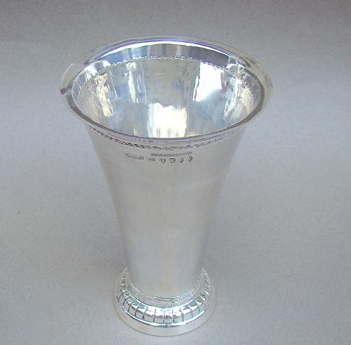fig 1. ARTS & CRAFT SILVER VASE BY BERTHOLD MULLER, IMPORT MARKS FOR CHESTER 1908