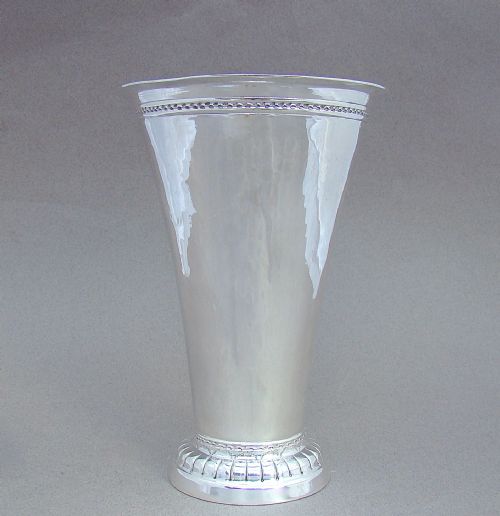 fig 2. ARTS & CRAFT SILVER VASE BY BERTHOLD MULLER, IMPORT MARKS FOR CHESTER 1908
