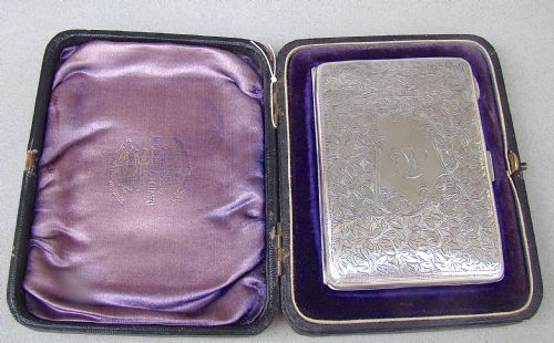 Edwardian Silver Aide Memoire by Harry Hayes, Birmingham 1903, in Original Fitted Case