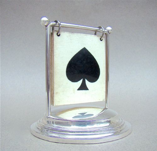 fig 2. GEORGE V SILVER BRIDGE TRUMP MARKER BY WILLIAM VALE & SONS, BIRMINGHAM 1915