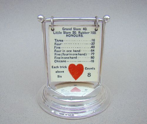fig 3. GEORGE V SILVER BRIDGE TRUMP MARKER BY WILLIAM VALE & SONS, BIRMINGHAM 1915