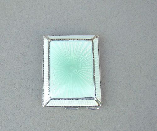 fig 1. GEORGE VI SILVER & GUILLOCHE ENAMEL MATCH BOX CASE BY WALKER & HALL, CHESTER 1939