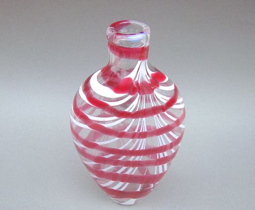 fig 1. EARLY VICTORIAN NAILSEA GLASS FLASK, CIRCA 1840