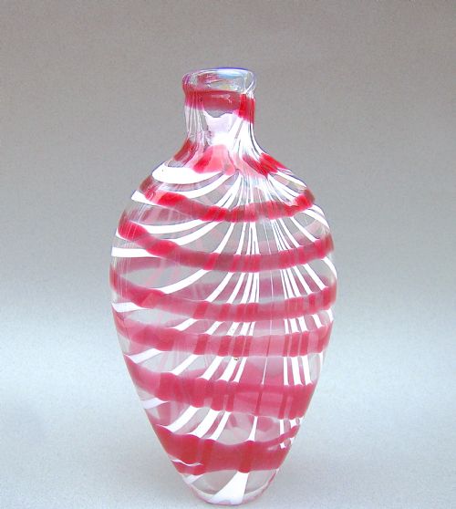 Early Victorian Nailsea Glass Flask, Circa 1840