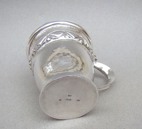 fig 2. ARTS & CRAFT SWEDISH SILVER MUSTARD POT BY A. NIELSEN, IMPORT MARKS FOR SWEDEN 1920