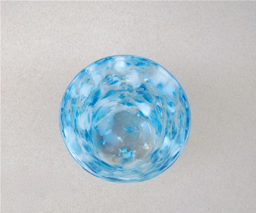 fig 1. VICTORIAN VASELINE TURQUOISE MOTTLED SHOT GLASS, CIRCA 1890