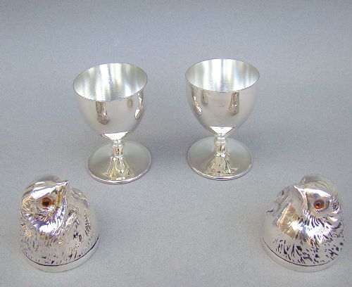 fig 1. PAIR OF EDWARDIAN SILVER PLATED NOVELTY