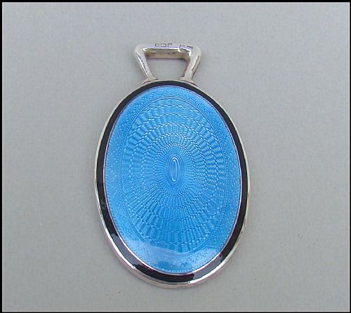 fig 1. ART DECO SILVER & ENAMEL PURSE MIRROR BY HENRY MATTHEWS, BIRMINGHAM 1923

