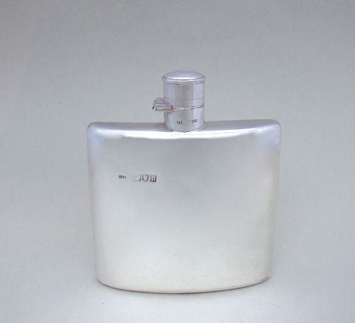 Victorian Silver Whisky Flask by Cyril James Frost, London 1897