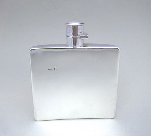 fig 1. VICTORIAN SILVER WHISKY FLASK BY CYRIL JAMES FROST, LONDON 1897