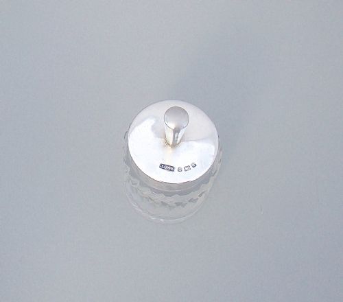 fig 1. EDWARDIAN SILVER MOUNTED CUT GLASS GLUE POT BY JOHN GRINSELL & SONS, BIRMINGHAM 1903