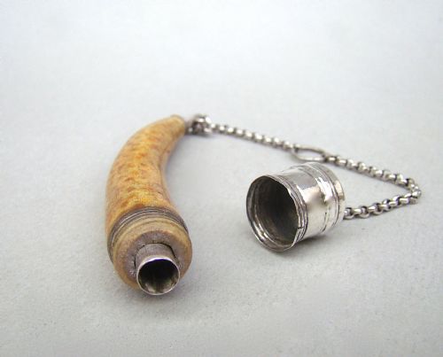 fig 2. RARE GEORGIAN SILVER MOUNTED BONE SCENT BOTTLE, CIRCA 1770