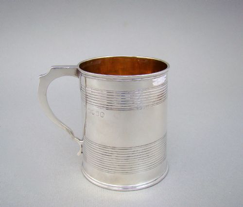 Early Victorian Silver Christening Mug by Pearce & Burrows, London 1846
