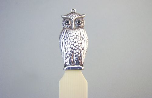 Continental Silver "Owl" Letter Opener, Circa 1900