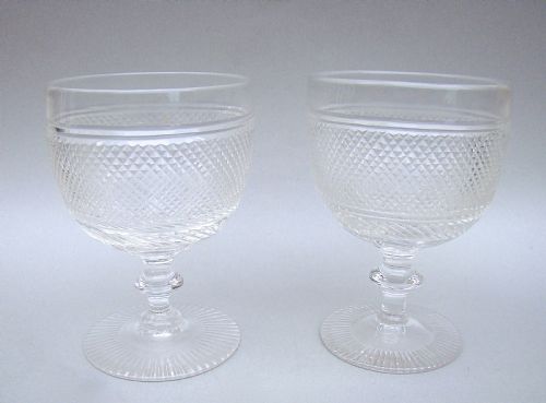 fig 2. GOOD PAIR OF MID 19TH CENTURY CUT GLASS RUMMERS, CIRCA 1850