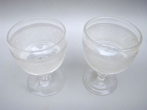 fig 1. GOOD PAIR OF MID 19TH CENTURY CUT GLASS RUMMERS, CIRCA 1850