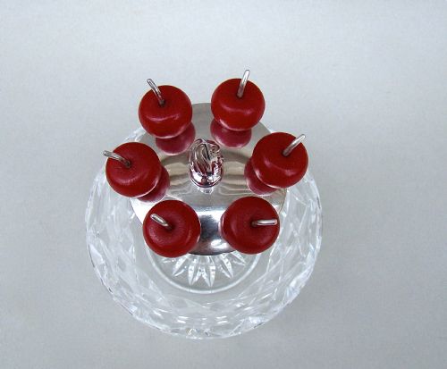 fig 2. RARE SET OF SIX ART DECO SILVER