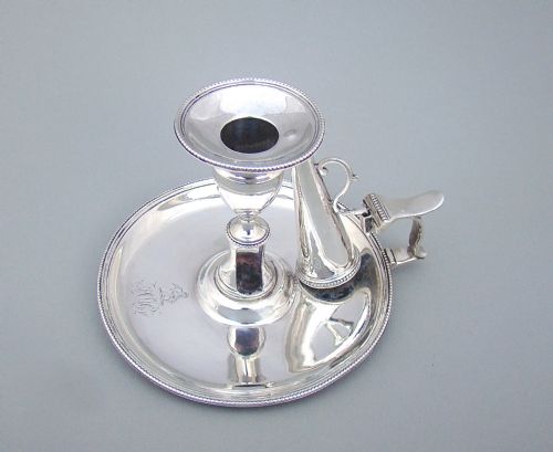 fig 2. FINE GEORGIAN SILVER CHAMBERSTICK BY WILLIAM ABDY II, LONDON 1794