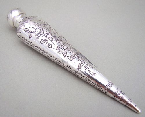 Victorian Silver Scent Bottle by David & Lionel Spiers, Birmingham 1884