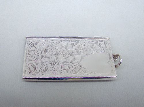 fig 1. EDWARDIAN SILVER DOUBLE STAMP CASE BY ALBERT ERNEST JENKINS, CHESTER 1909