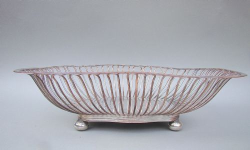 fig 1. GEORGIAN OLD SHEFFIELD PLATE WIREWORK BREAD BASKET, CIRCA 1800