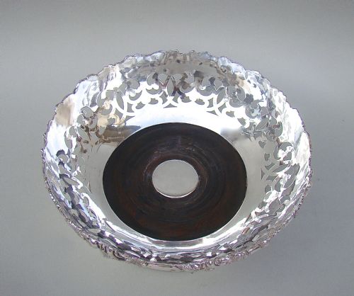 fig 1. VICTORIAN SILVER PLATED PIERCED WINE COASTER, CIRCA 1890