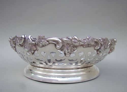 fig 2. VICTORIAN SILVER PLATED PIERCED WINE COASTER, CIRCA 1890