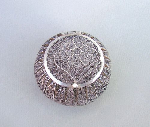 Georgian Silver Filigree Box, Circa 1780